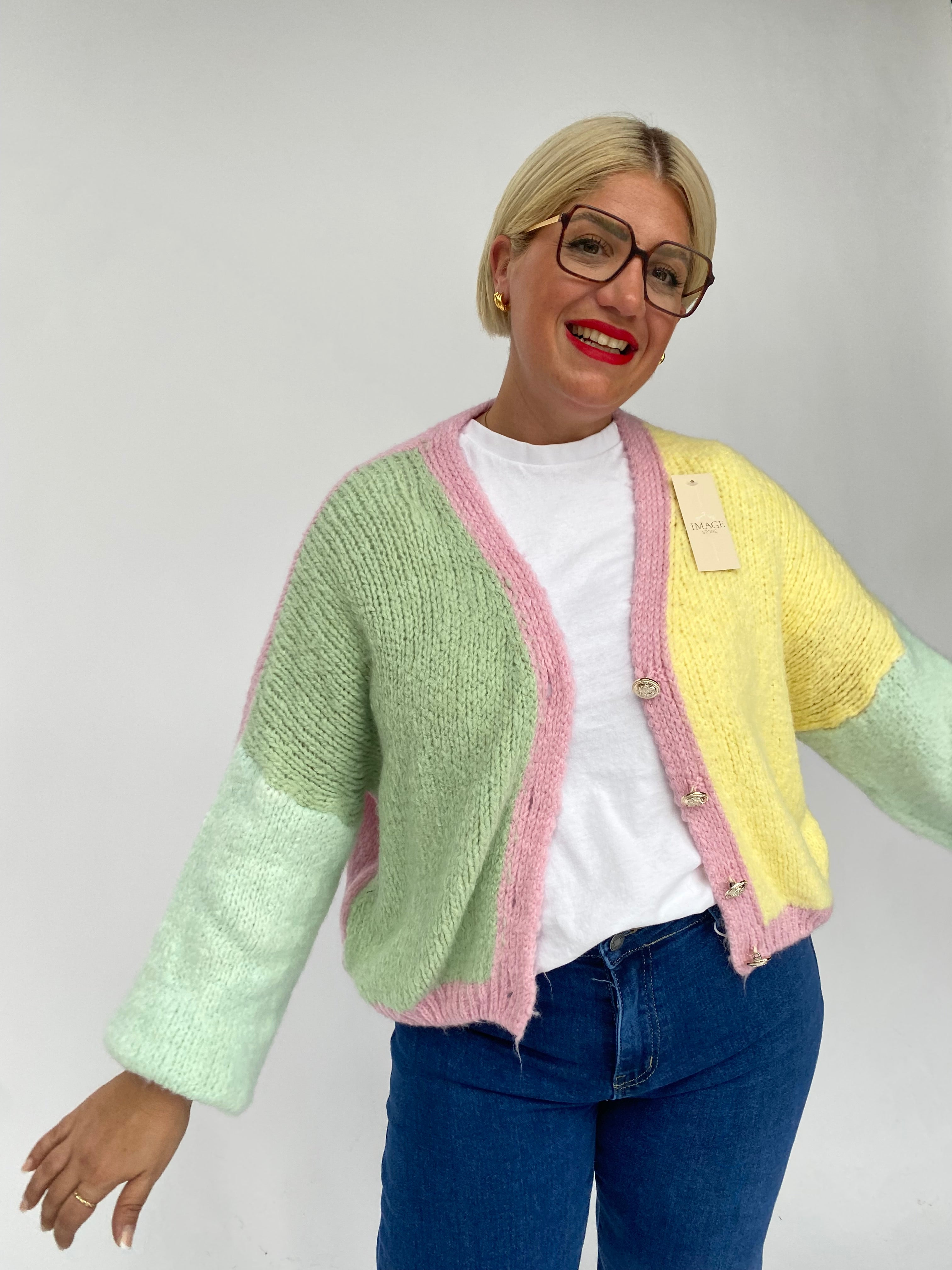 Strickjacke rainbow