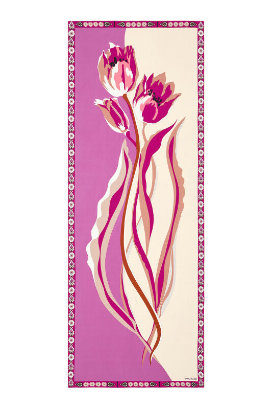 Tulip Silk Shawl Pink