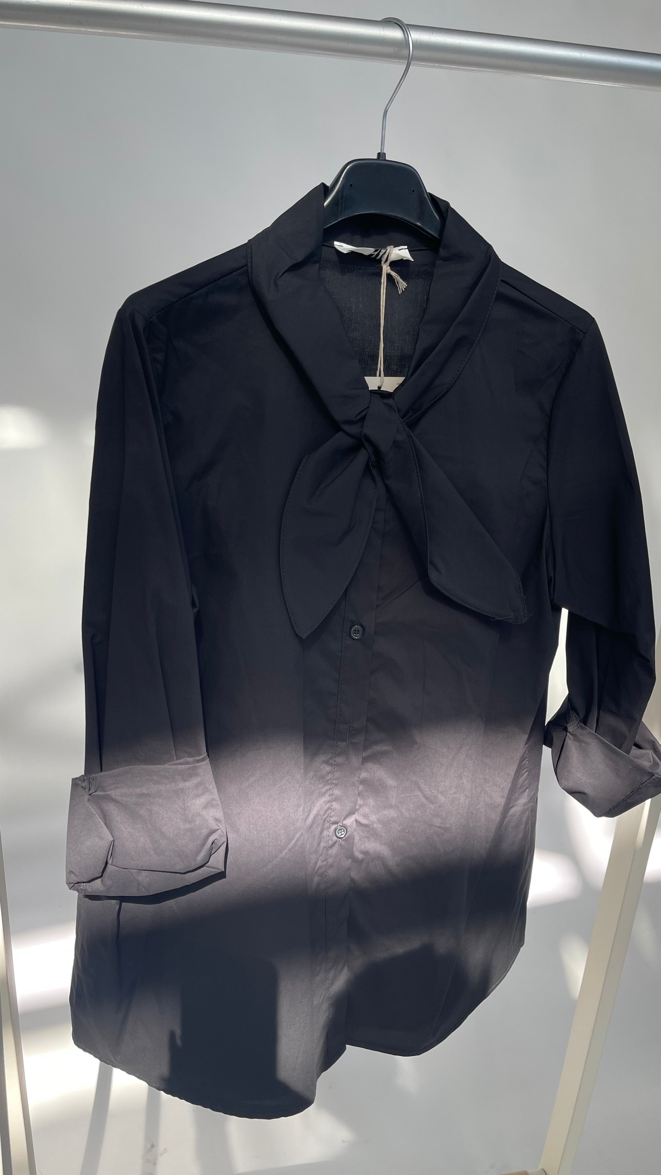 Coton bluse mit Schleife