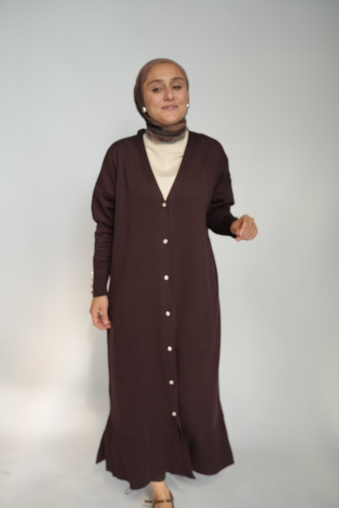 Strickjacke lang