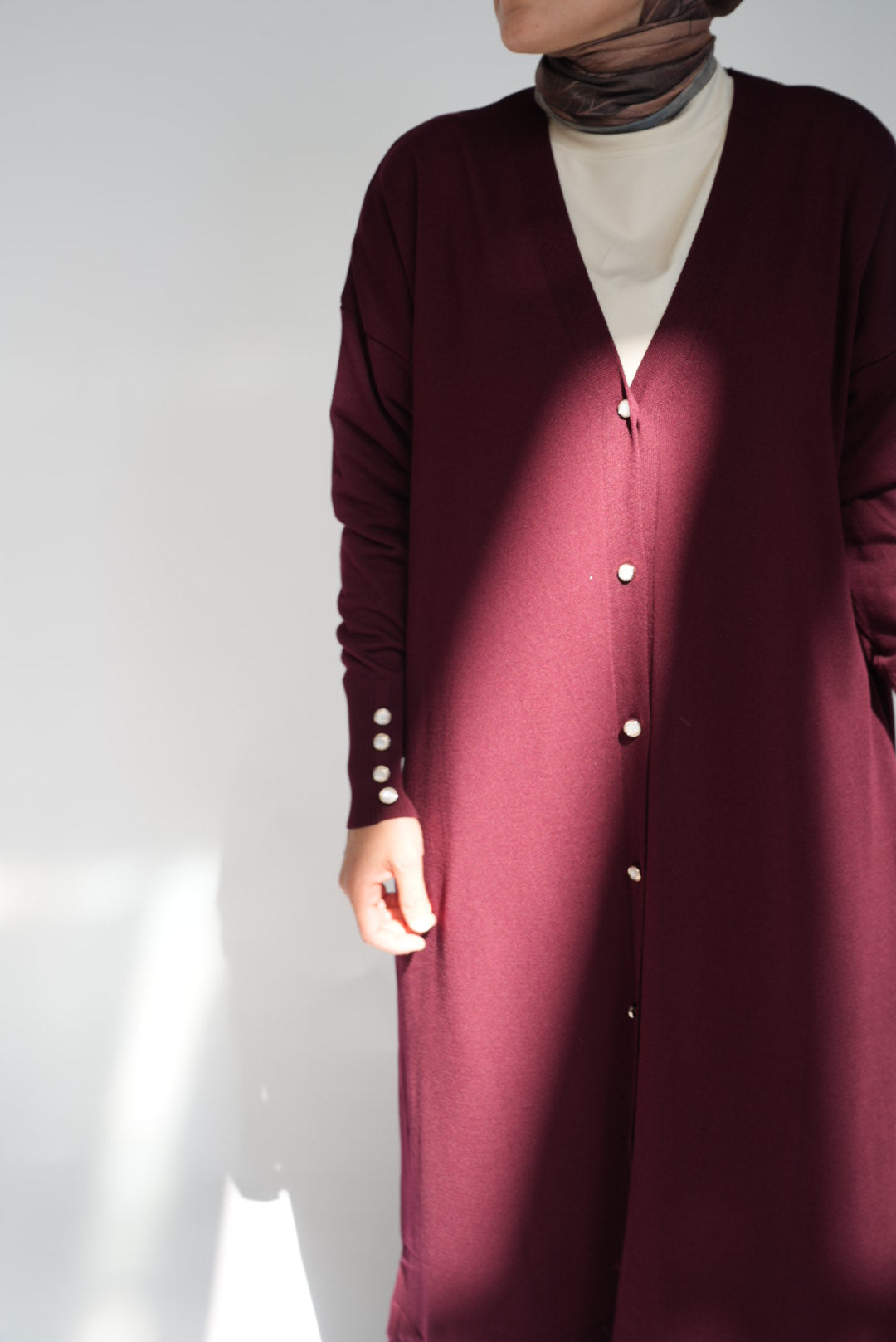 Strickjacke lang