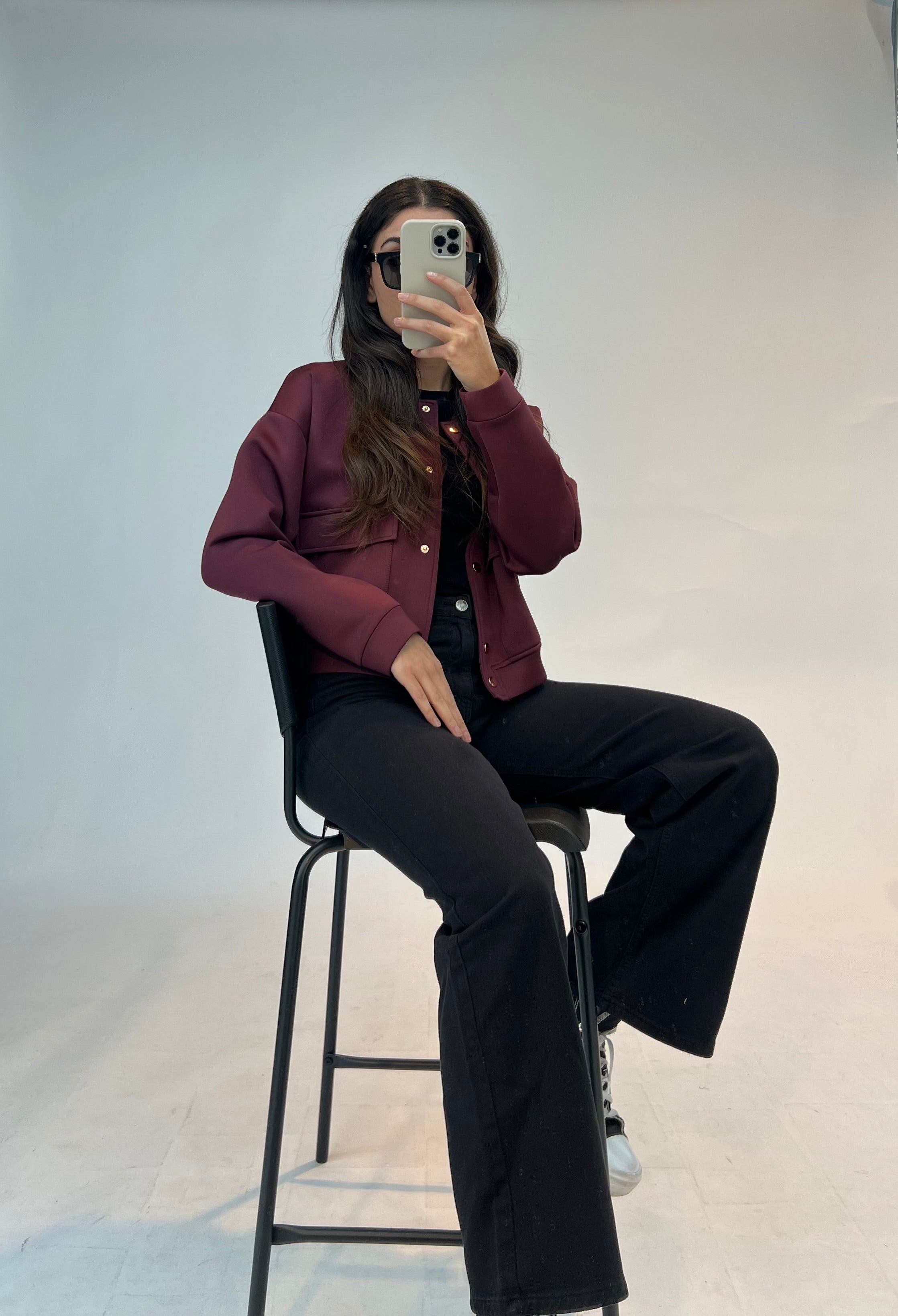 Mare Scuba bomber jacket wine red