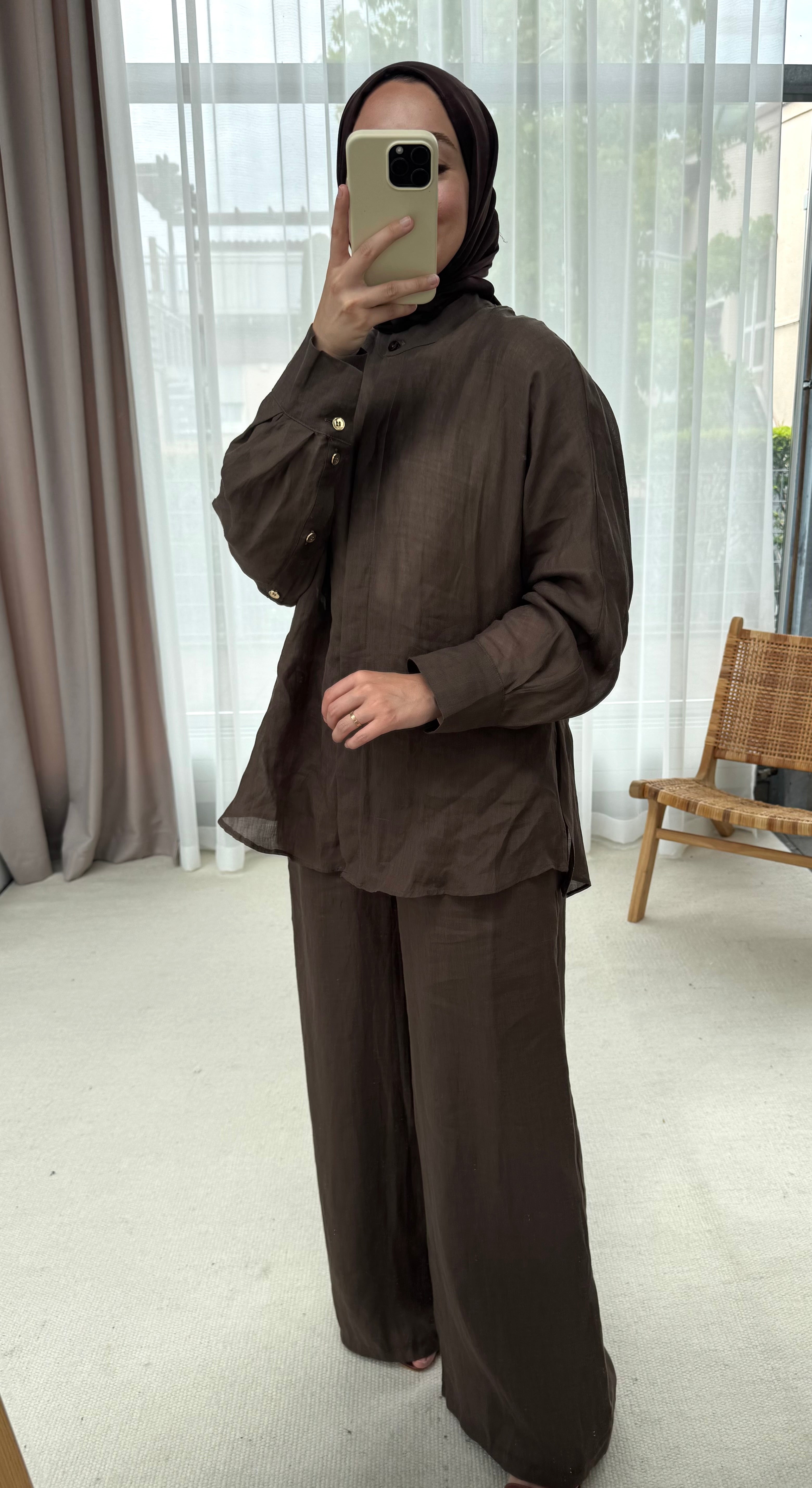 Almarwah Zweiteiler aus Leinen