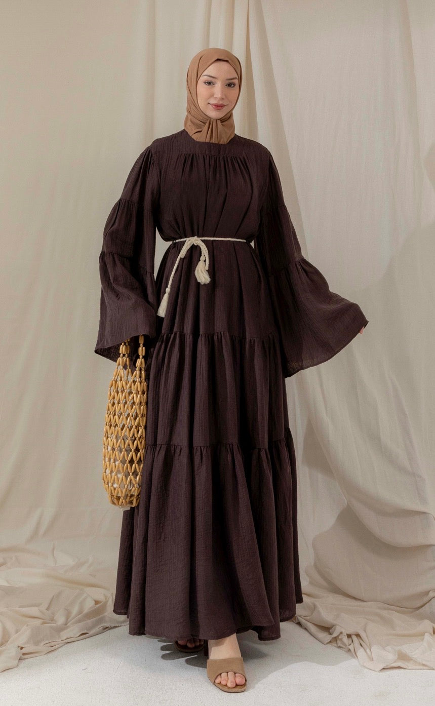 Kleid mit Volantärmel