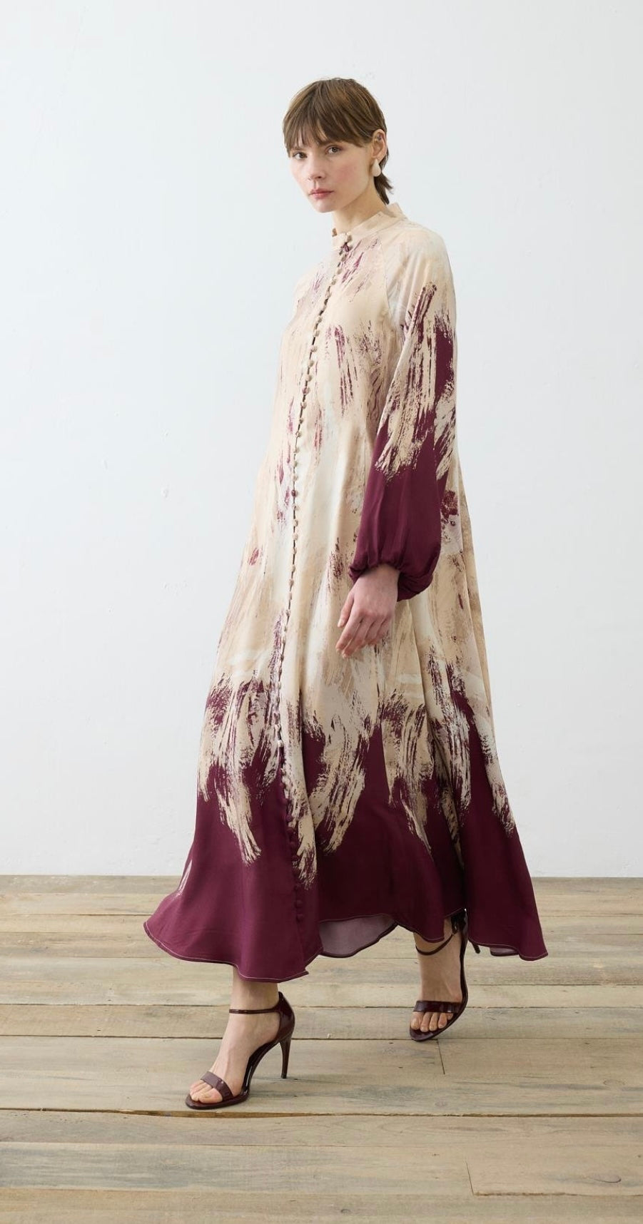 Terzi Vale Desenli Rayon Viskon Kleid