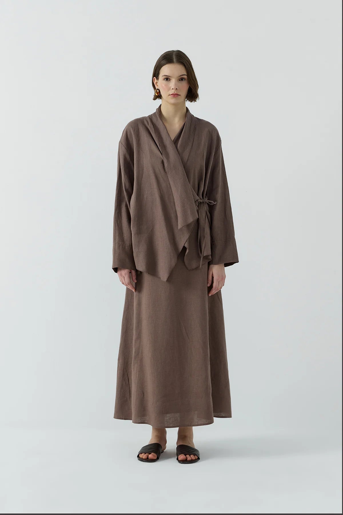 Zweiteiler Kimono aus Leinen