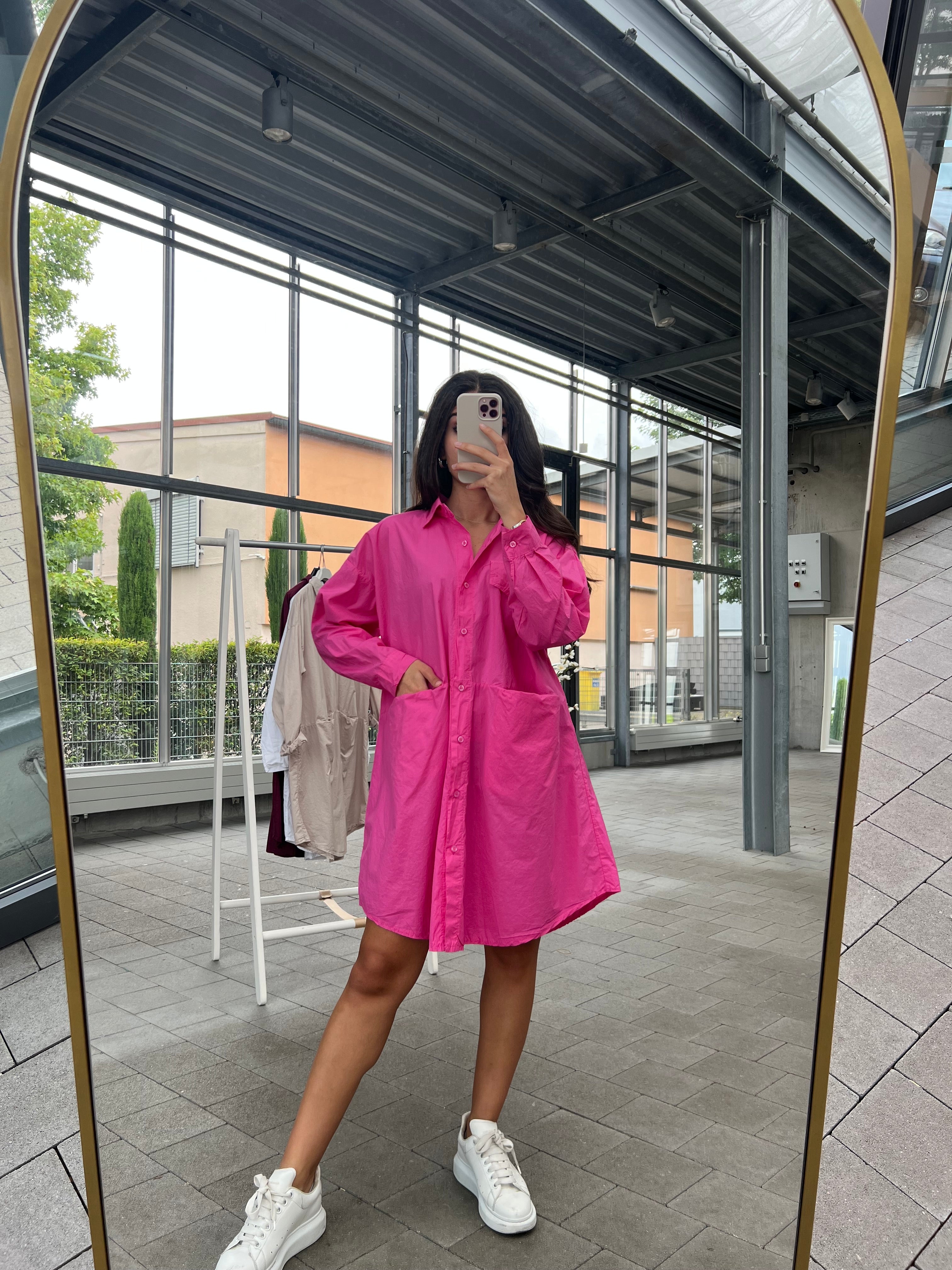 Long Bluse Mit Taschen