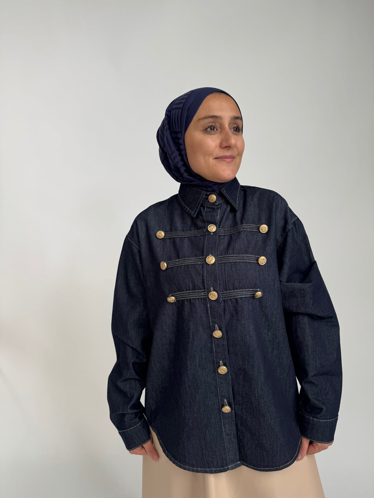 Tensel Bluse Royal