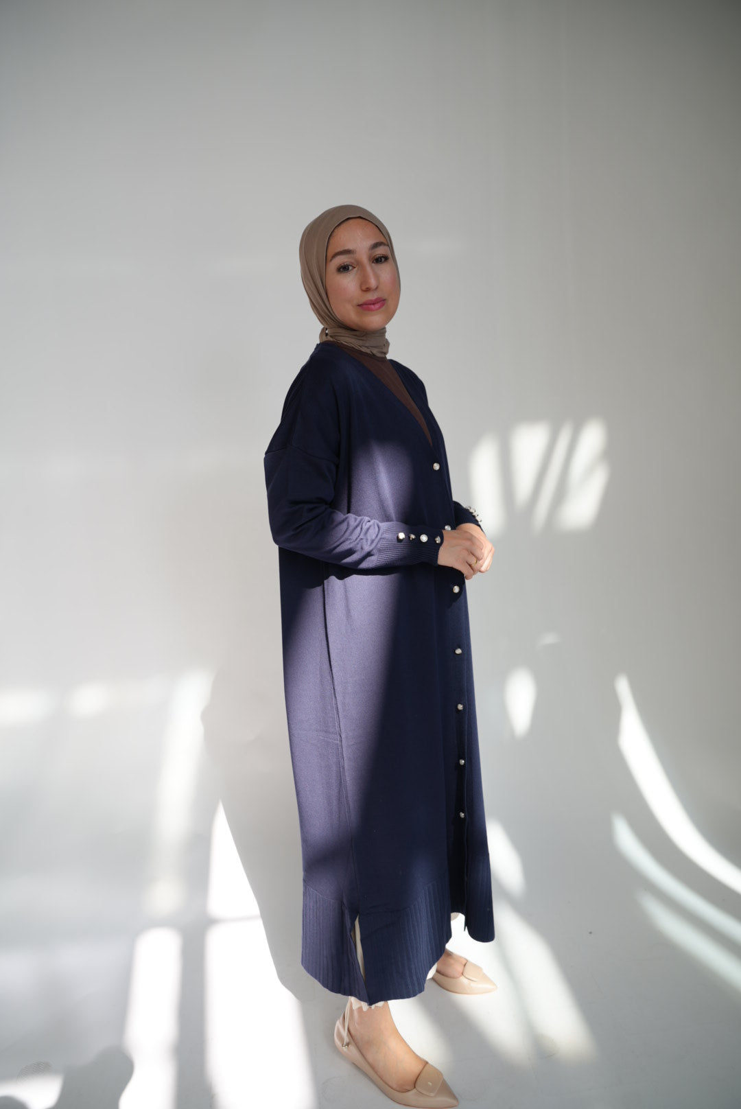 Strickjacke lang