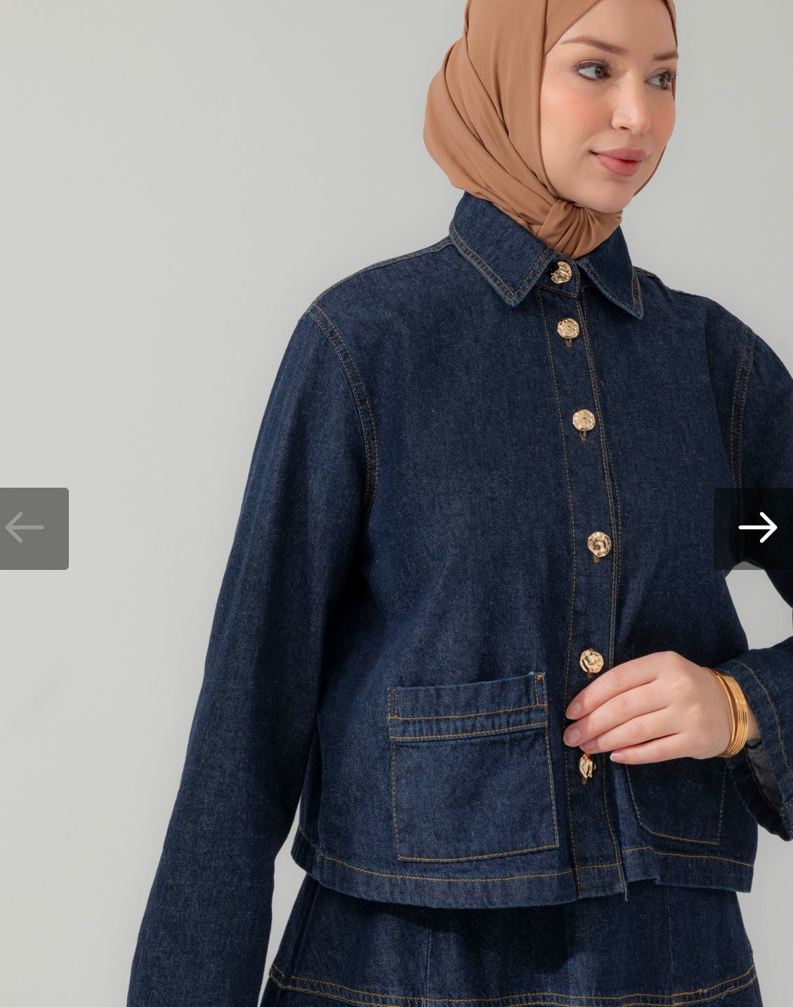 Denim 2-Teiler mit Rock