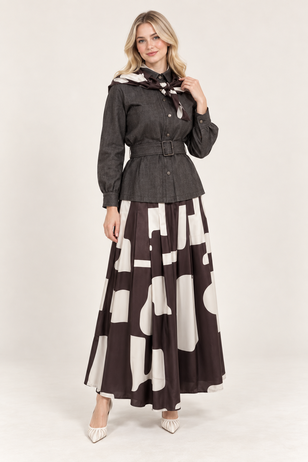 Clande Lina Kleid mit Tuch