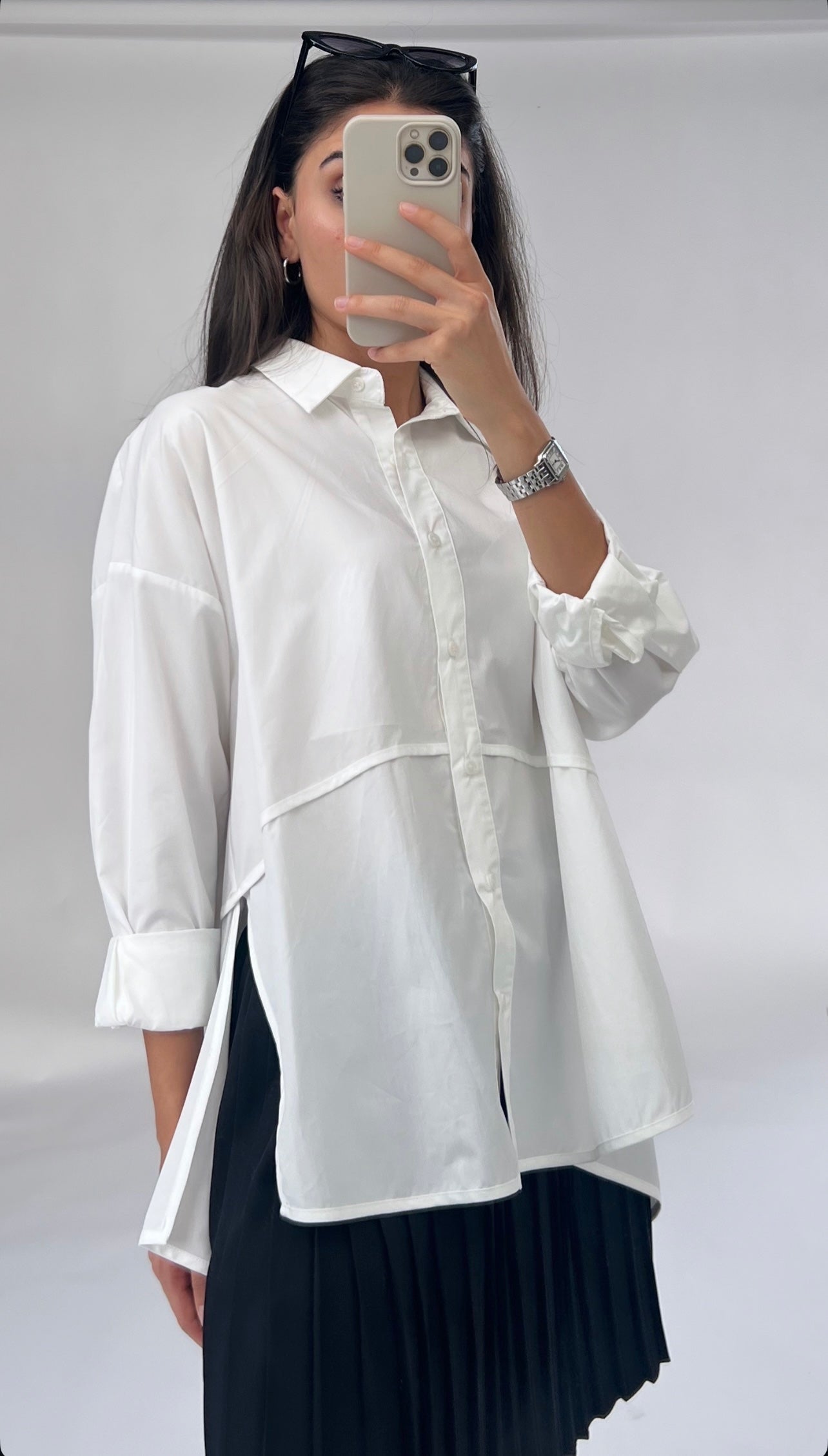 Cotton Bluse weiß