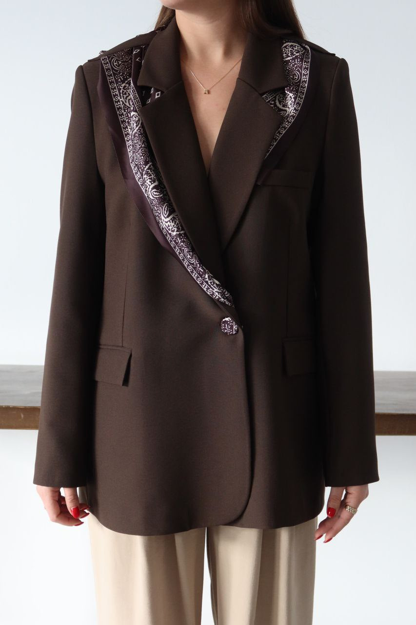 Blazer mit Tuchdetail