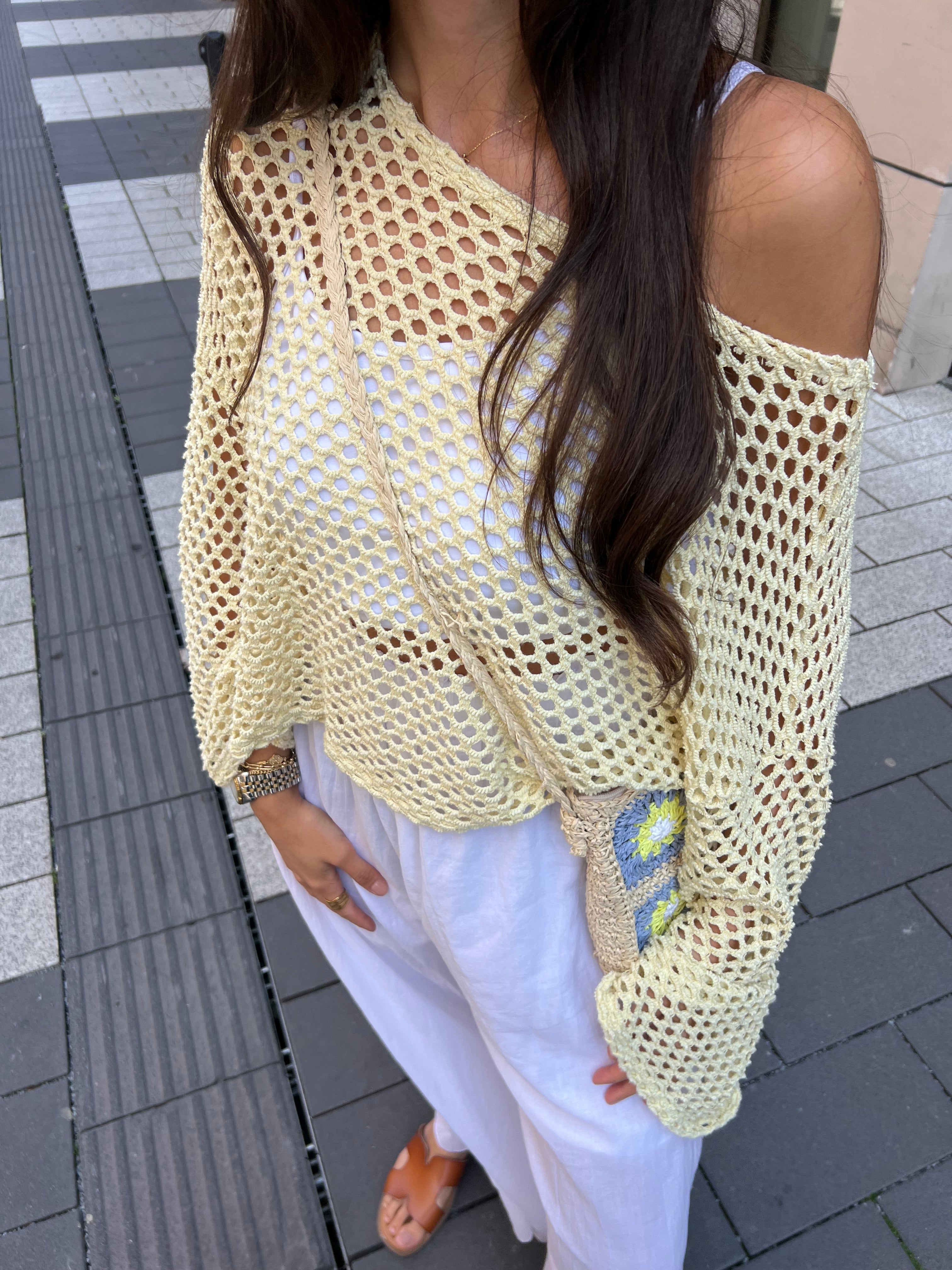 Häkelstrick pullover
