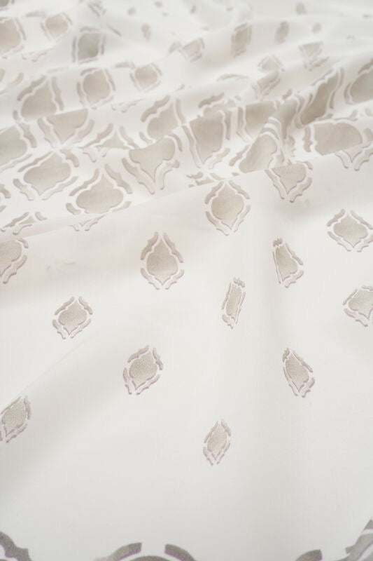 Drops Silk Shawl White