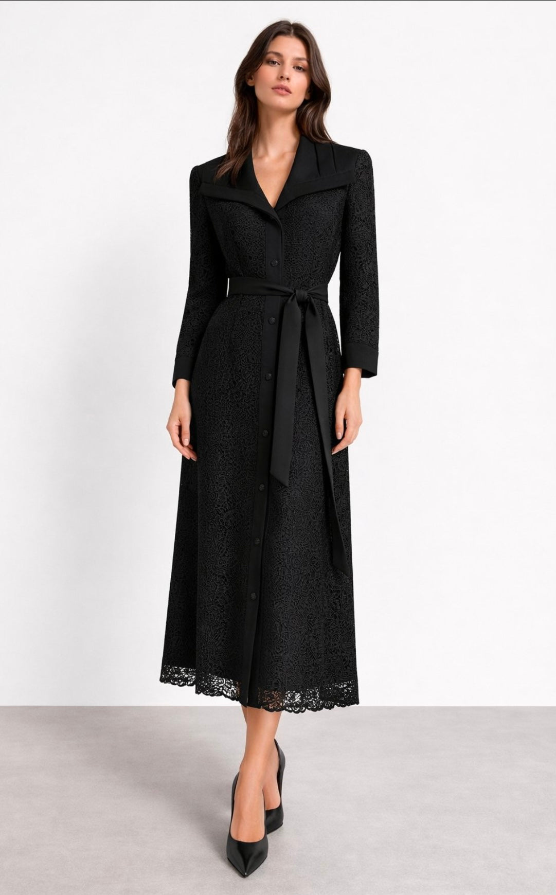 Fuat Gürsen Kleid mit Spitze