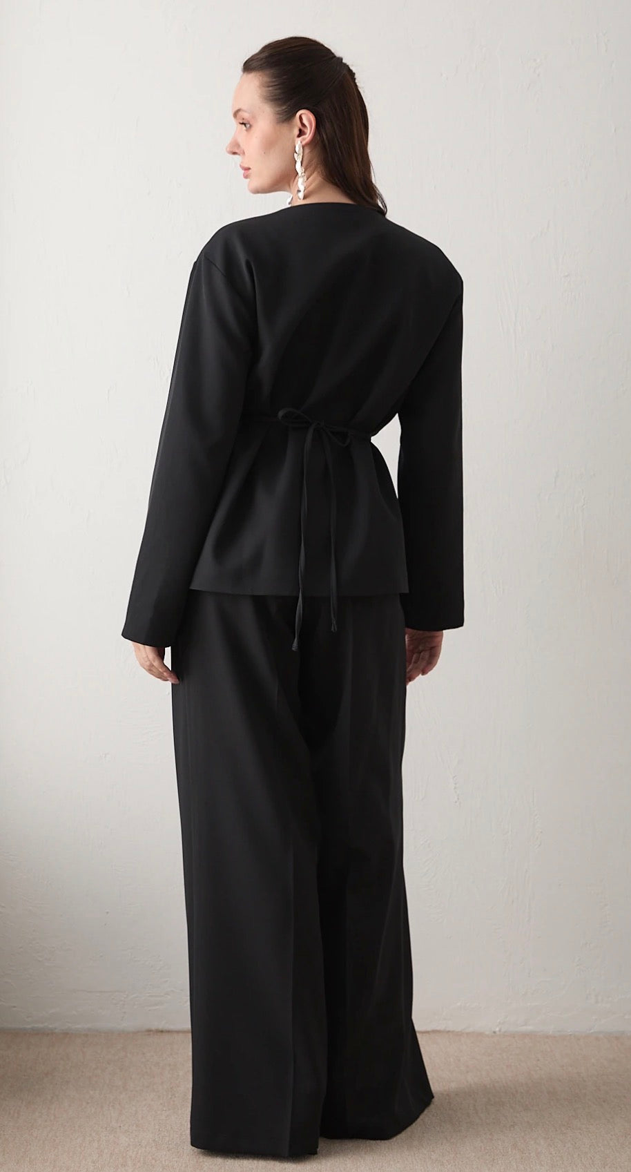 Blazer-Set mit Rosendetail