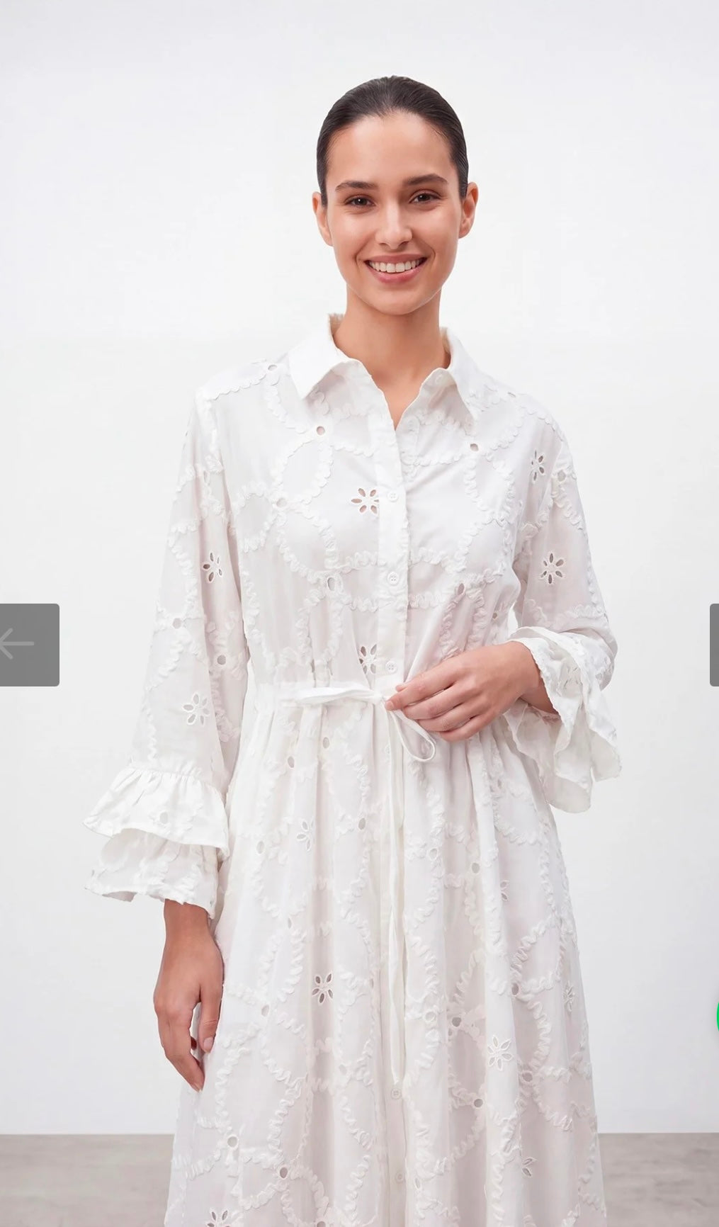 Kleid mit Volantärmel