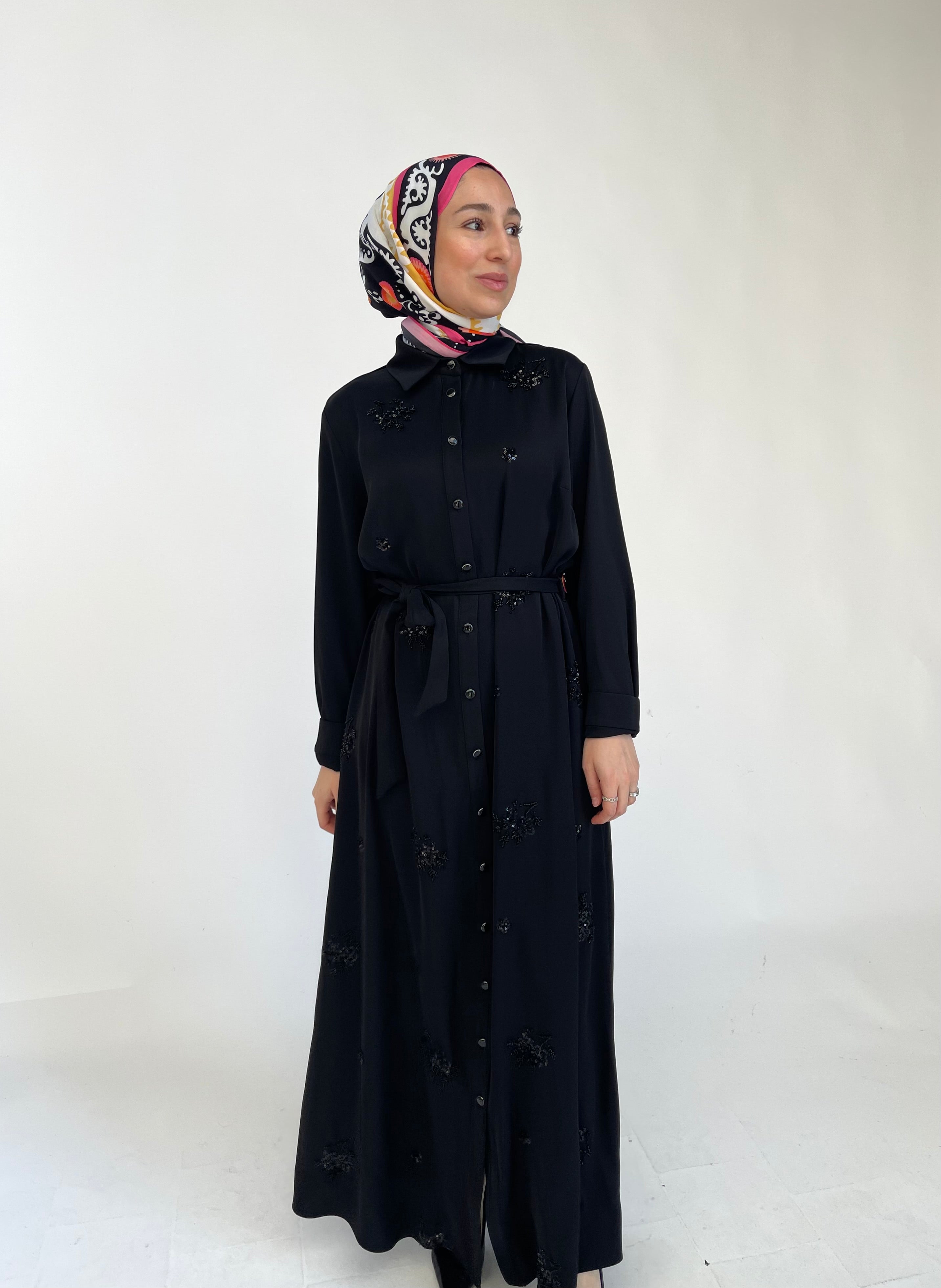 Fuat Gürsen Krepp Kleid