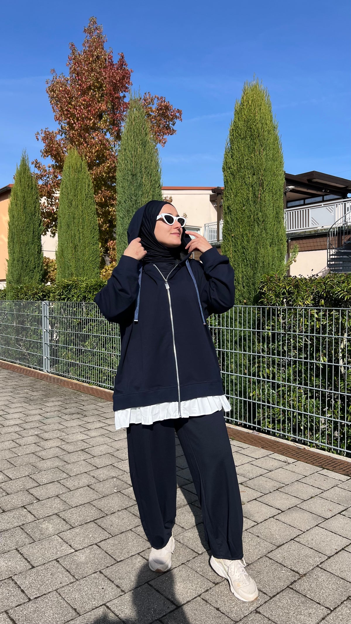 Jacke mit Rüschensaum