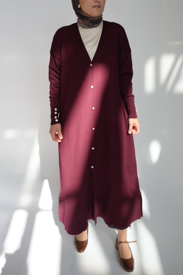 Strickjacke lang