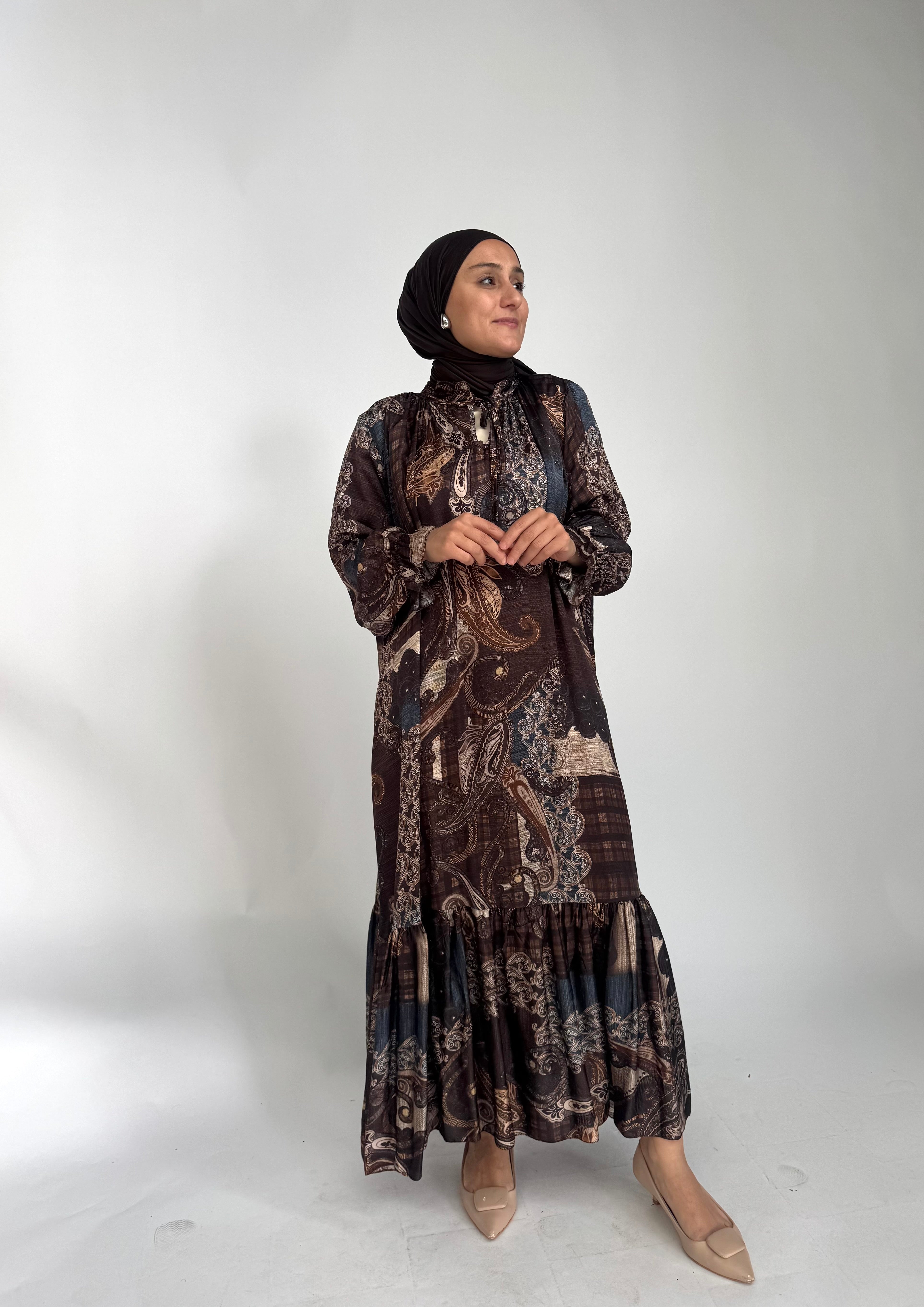 Kleid Etnik mit Seidenmix
