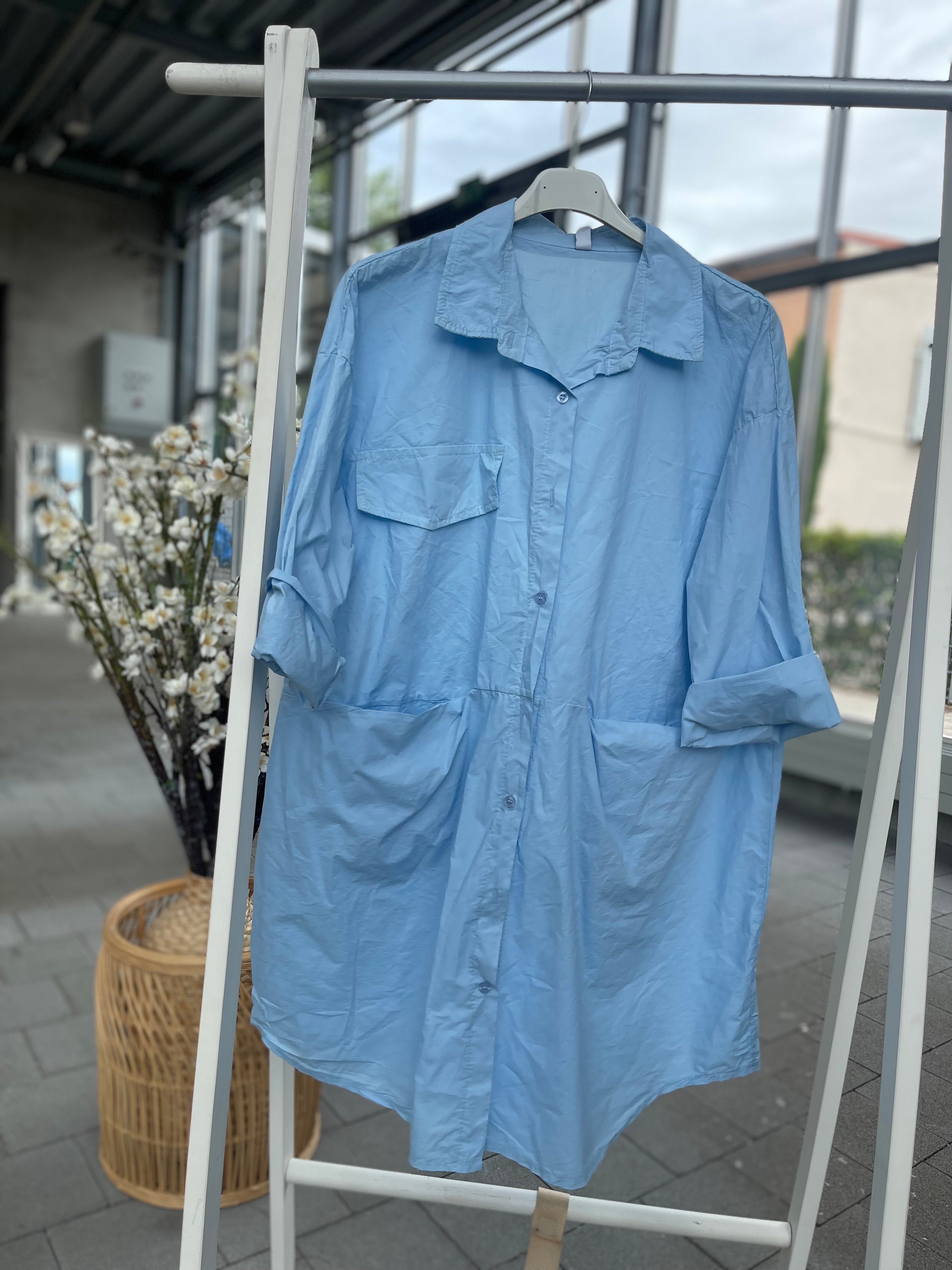 Long Bluse Mit Taschen