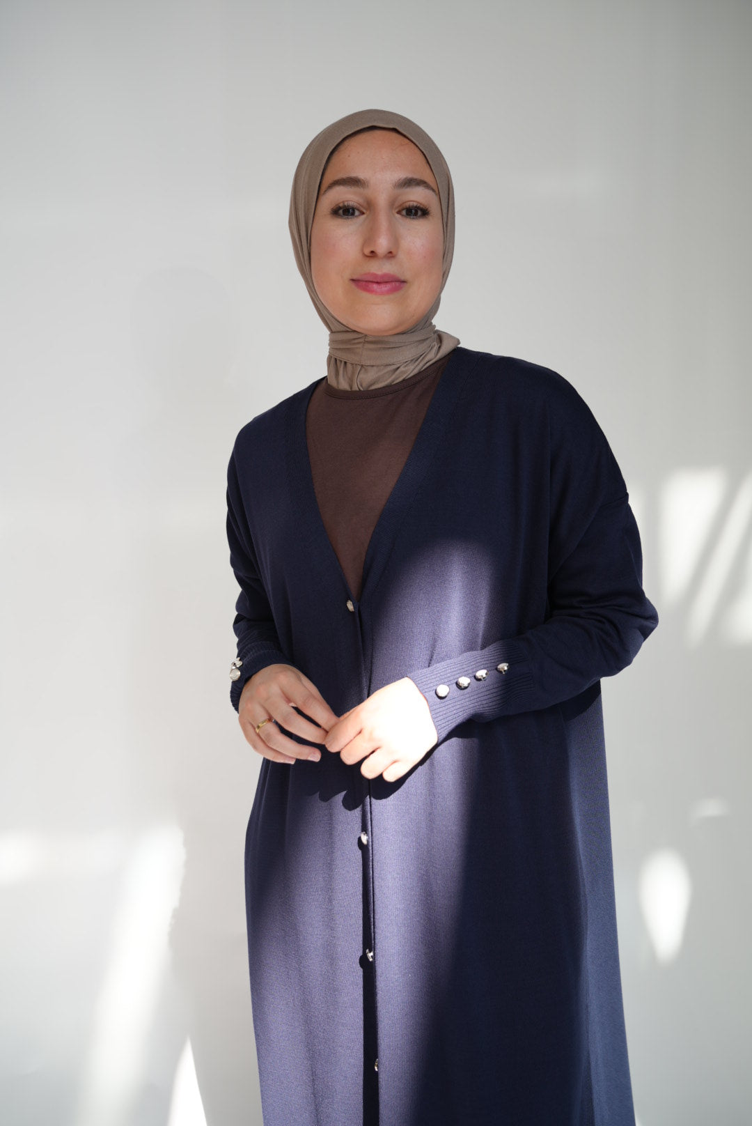 Strickjacke lang