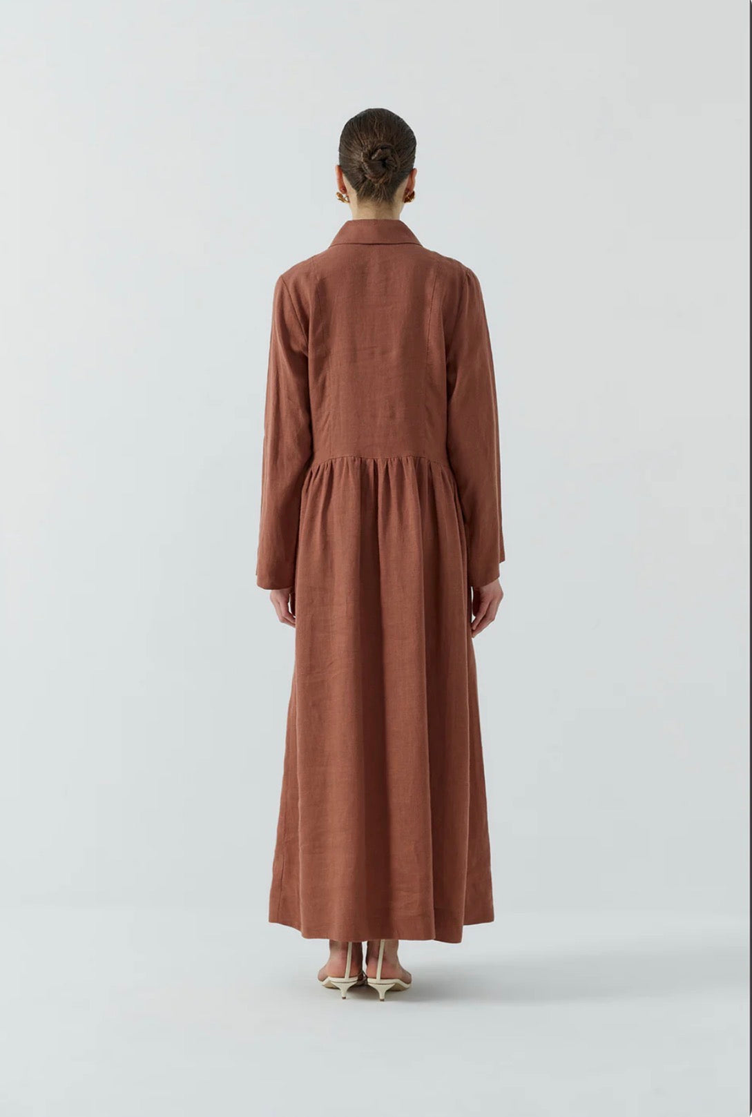 Clande Leinen-Hemdblusenkleid