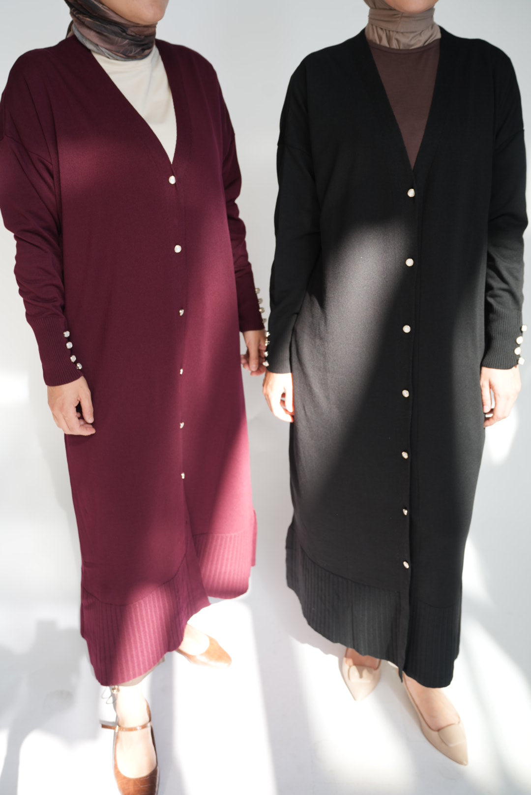 Strickjacke lang