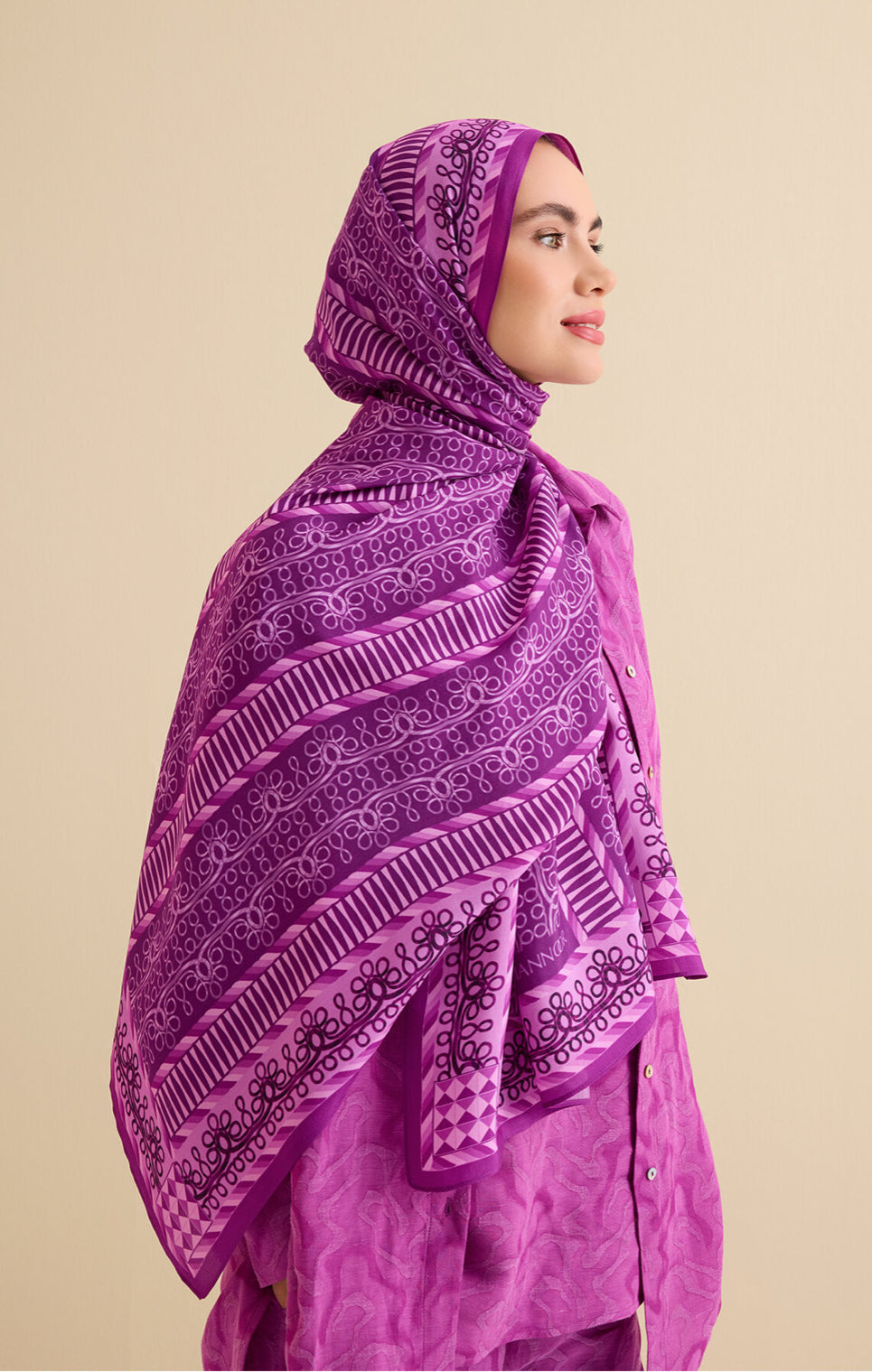 Imannoor Sırma Floş Viskose Schal