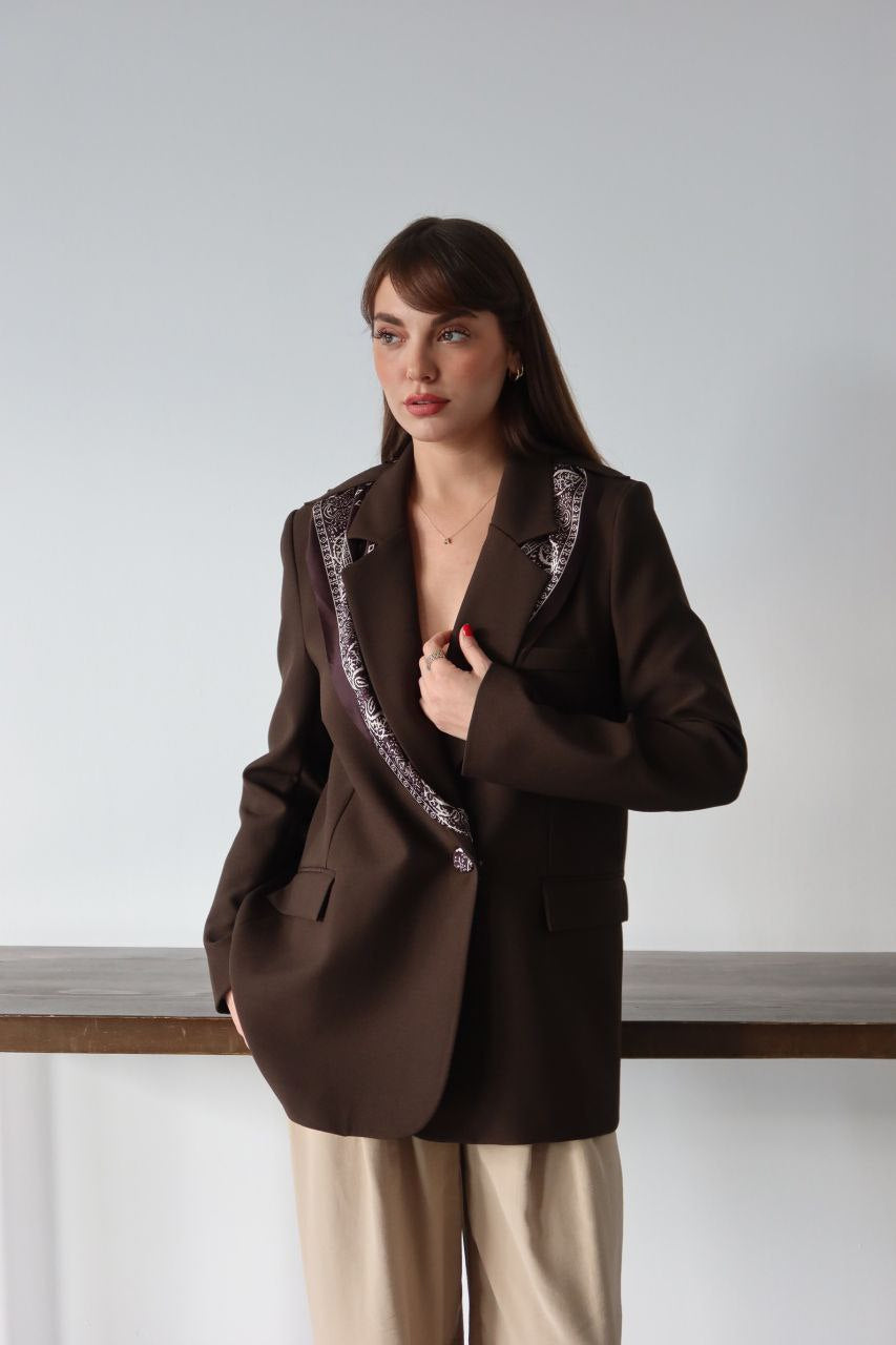 Blazer mit Tuchdetail