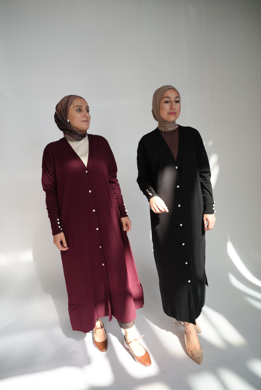 Strickjacke lang