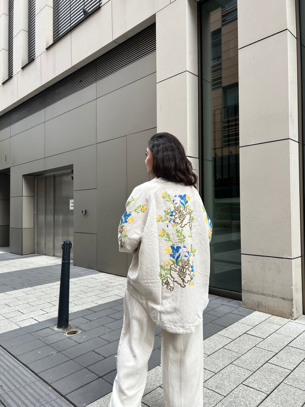 Bestickte Kimono rainbow