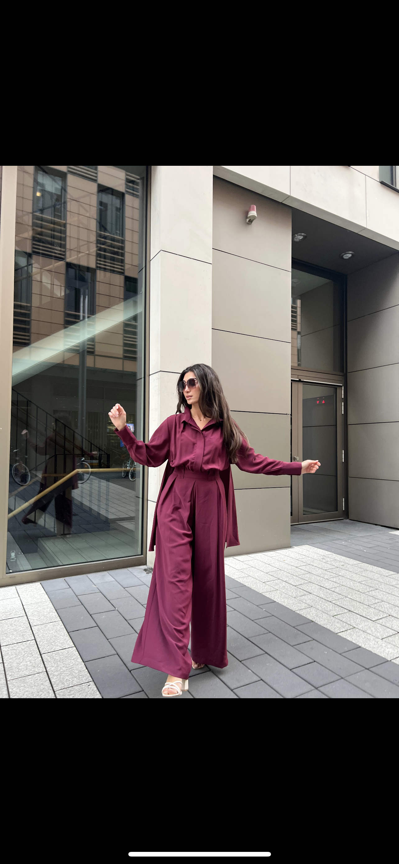 Eleganter Jumpsuit in Weinrot