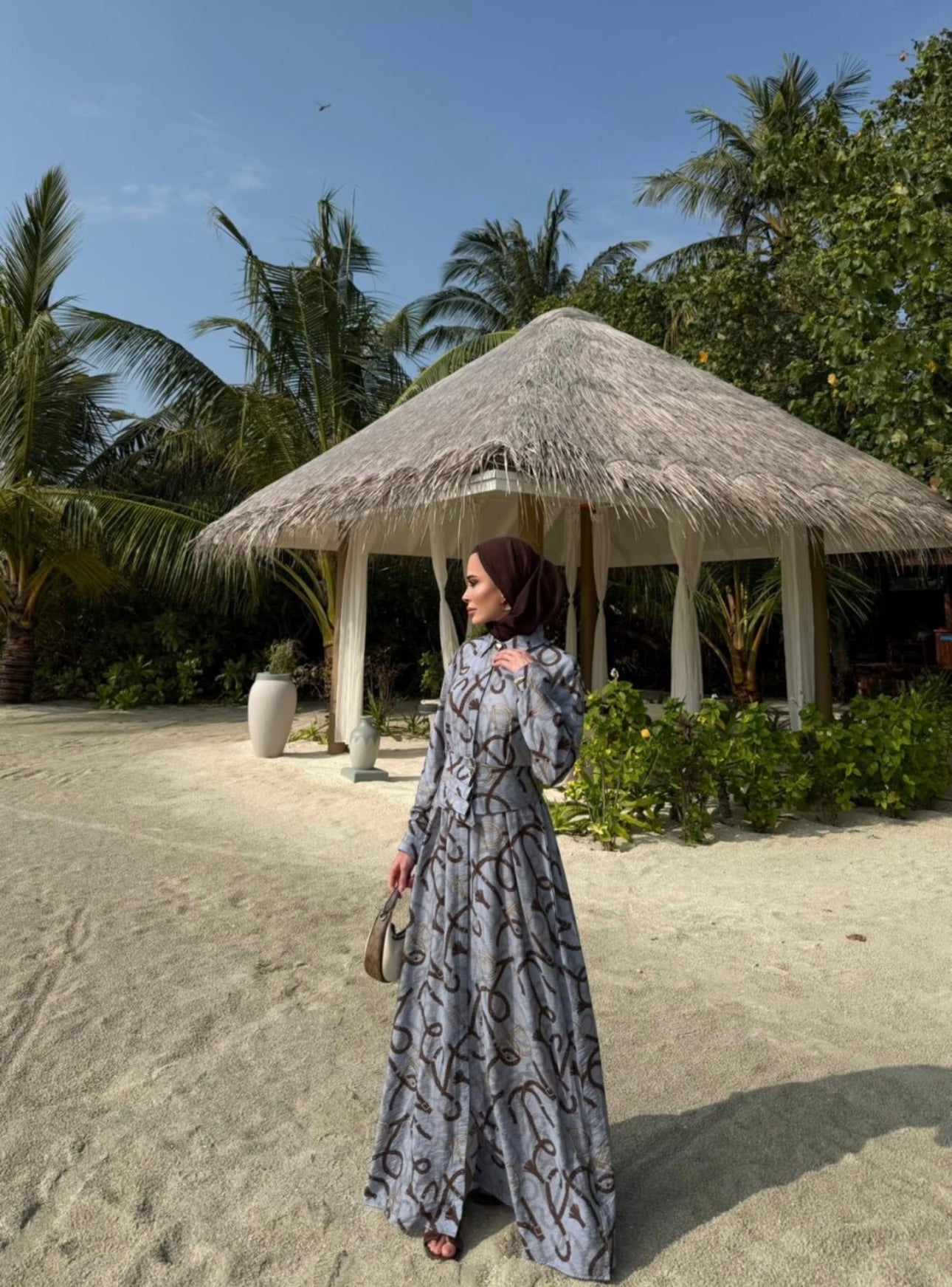 Rennes Kleid gemustert Indigo