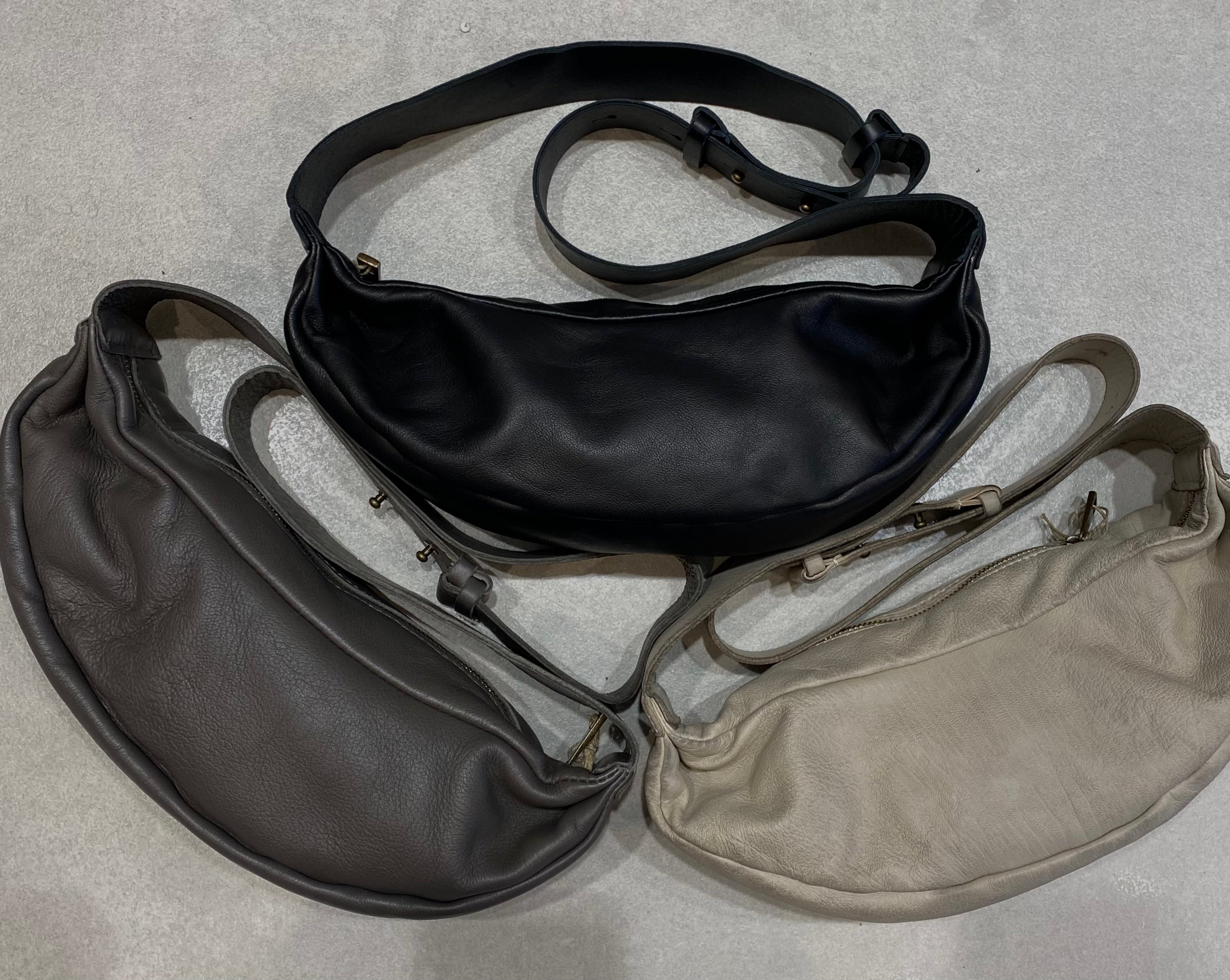 Real leather black bag sale