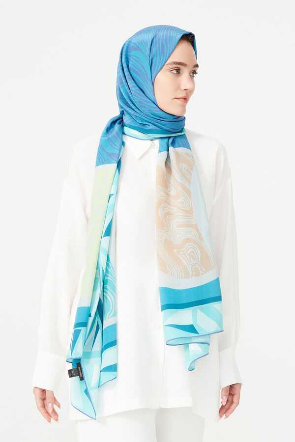 IMANNOOR Hijab Double OO Silk in der Farbe Blau