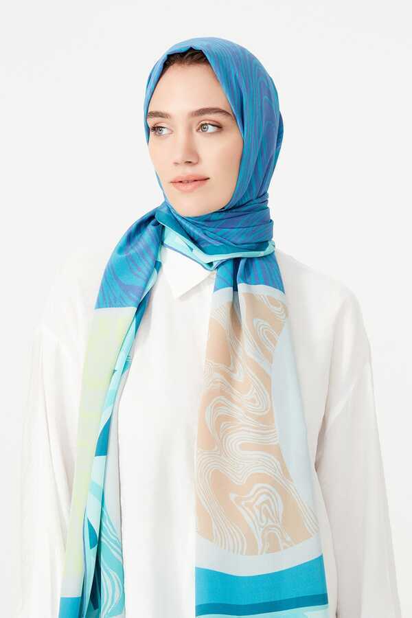 IMANNOOR Hijab Double OO Silk in der Farbe Blau