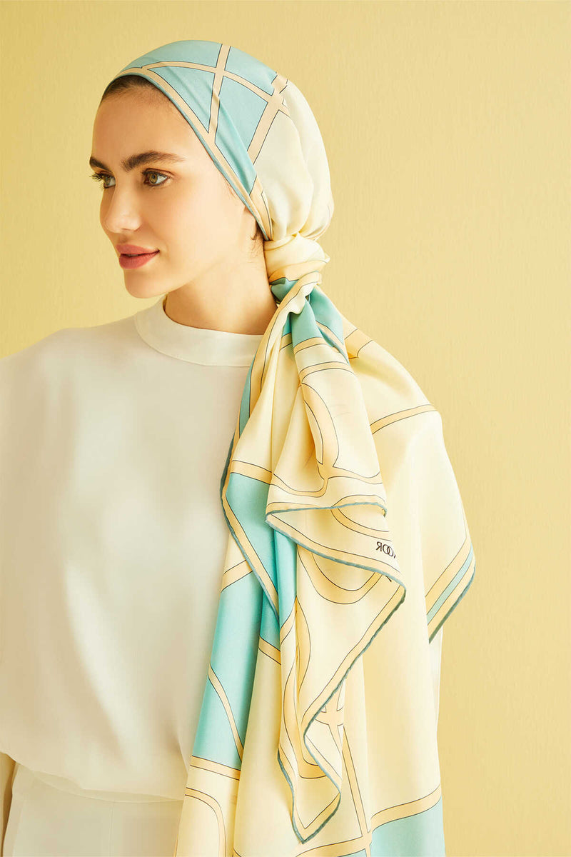 IMANNOOR Hijab Hexagon Silk in der Farbe Mint