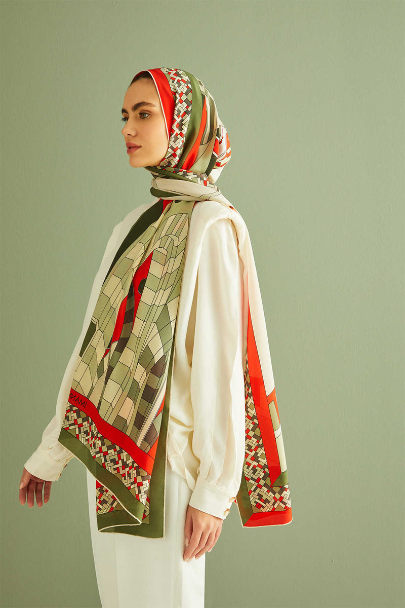 IMANNOOR Hijab New Mosque Silk in der Farbe Creme