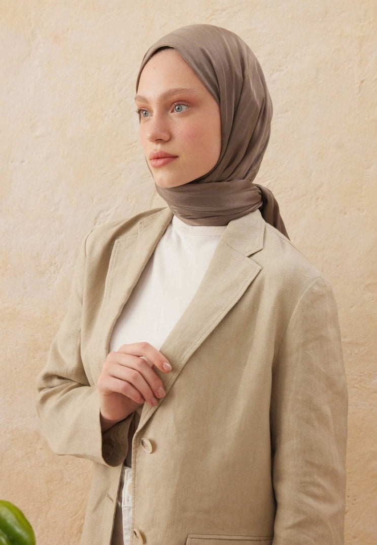 Fresh Scarfs Wave Jaquard scarf in coffee powder