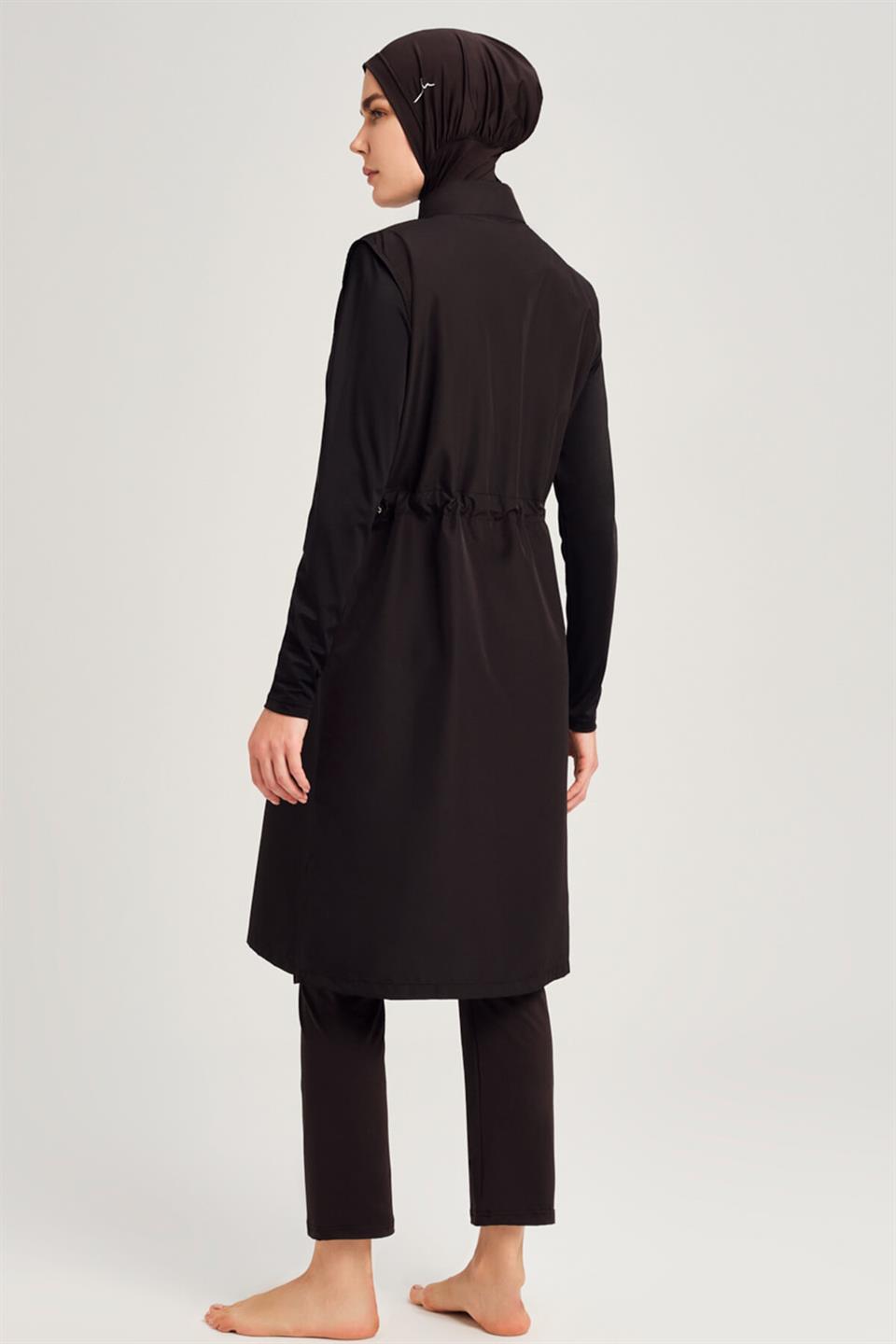 Full body swimsuit hijabi swimwear from Hasema in black