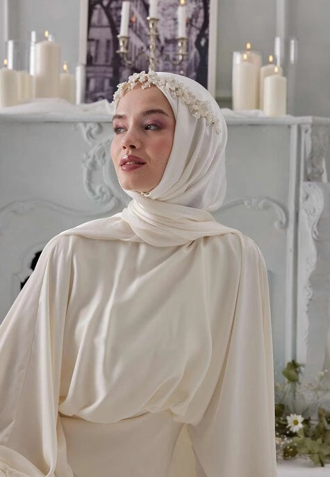 Fresh Scarfs Hijab Kopftuch Janjan in Perlweiß