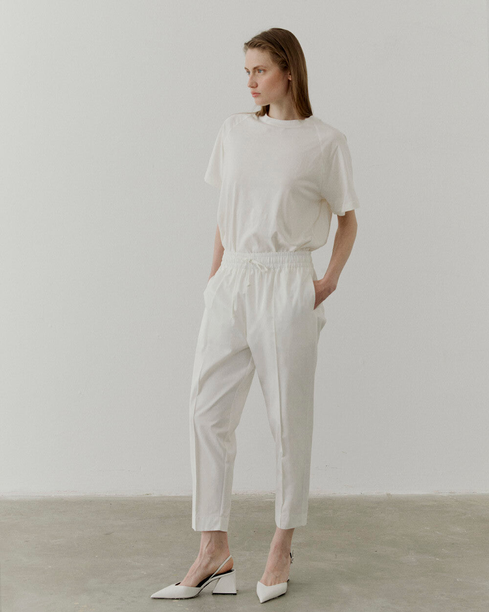 Klassische Cotton-Hose in Weiß