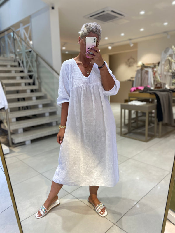 Musselin Kleid oversize