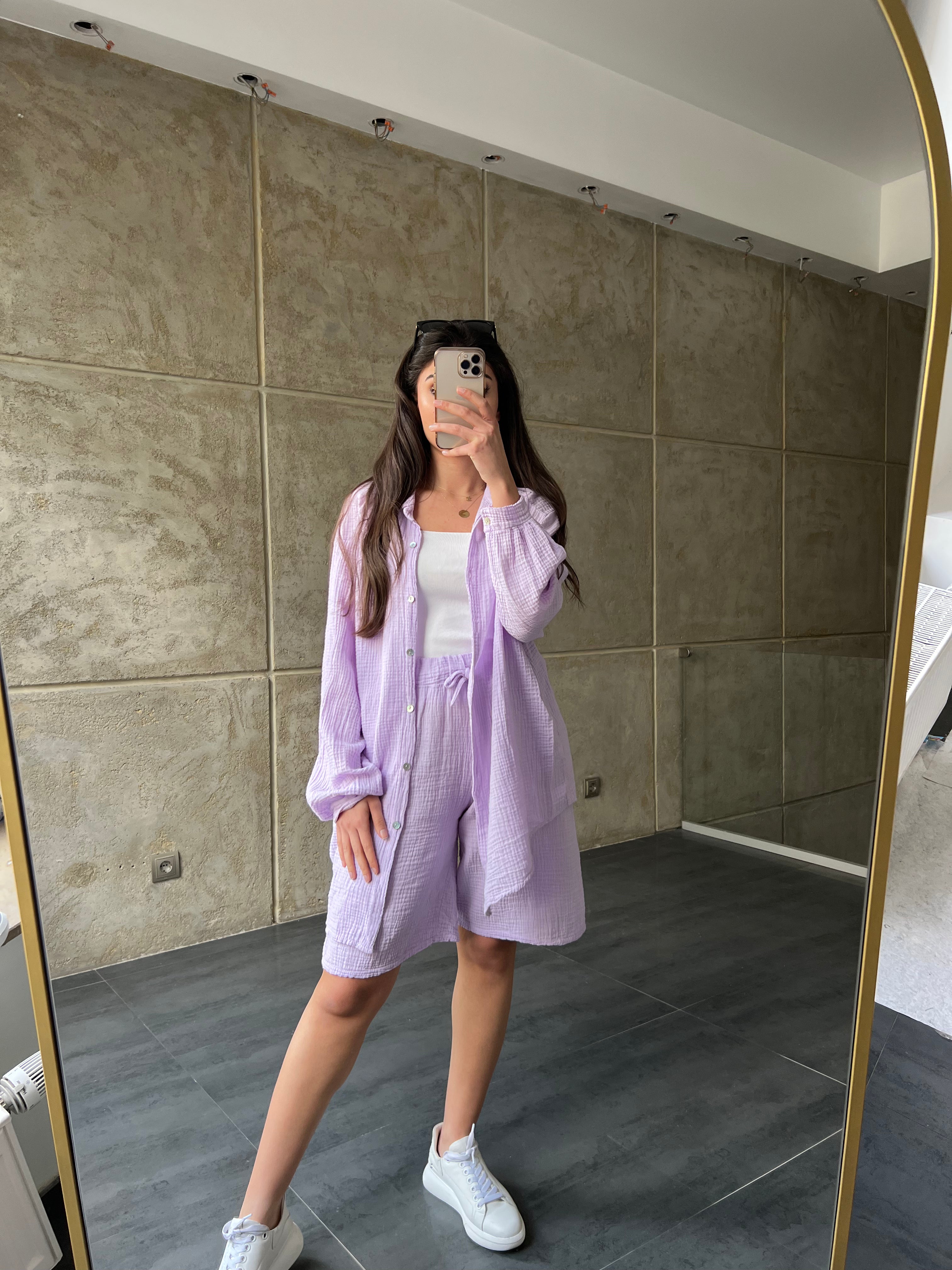 Oversized Musselin Bluse