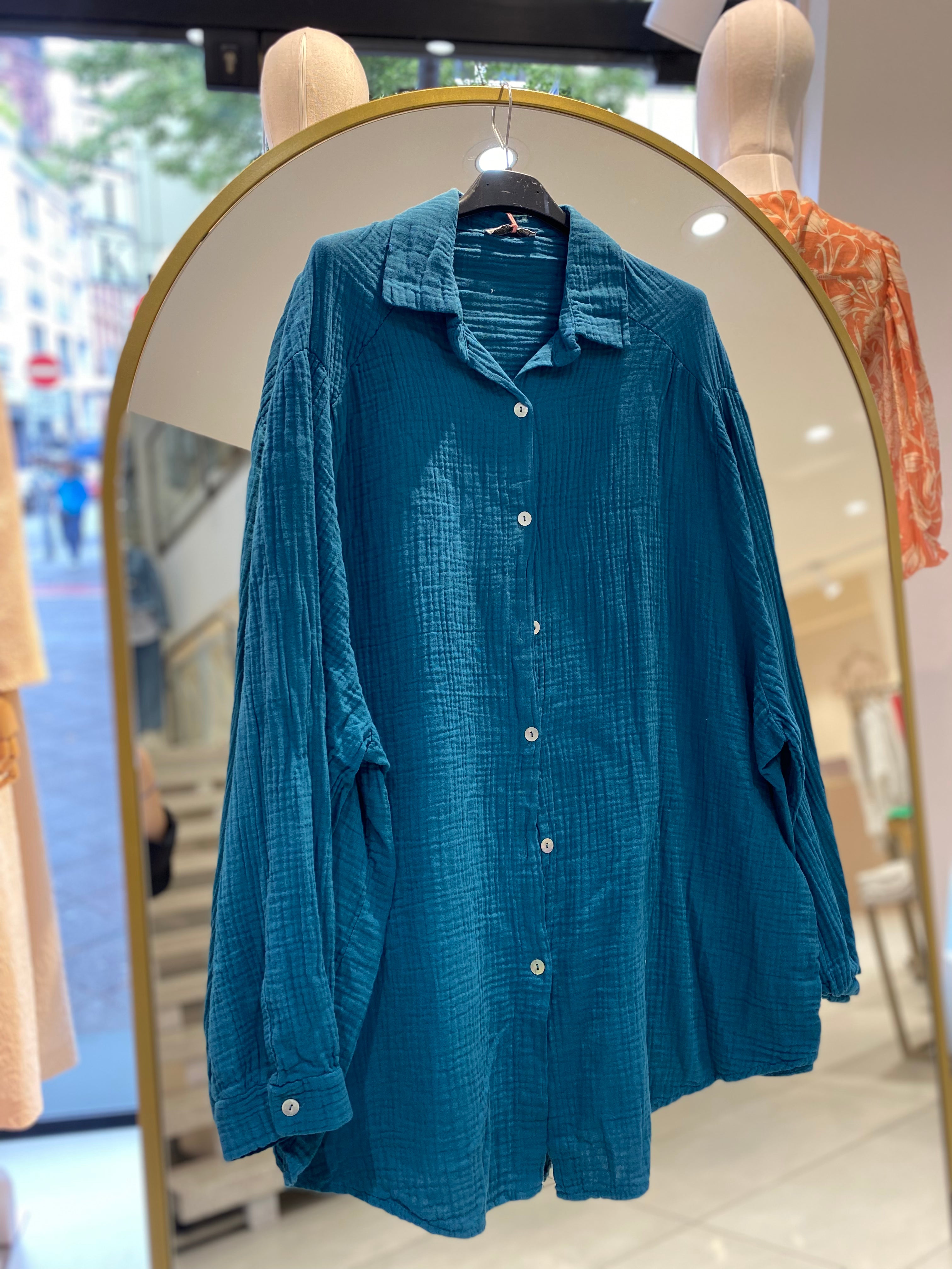 Oversized Musselin Bluse