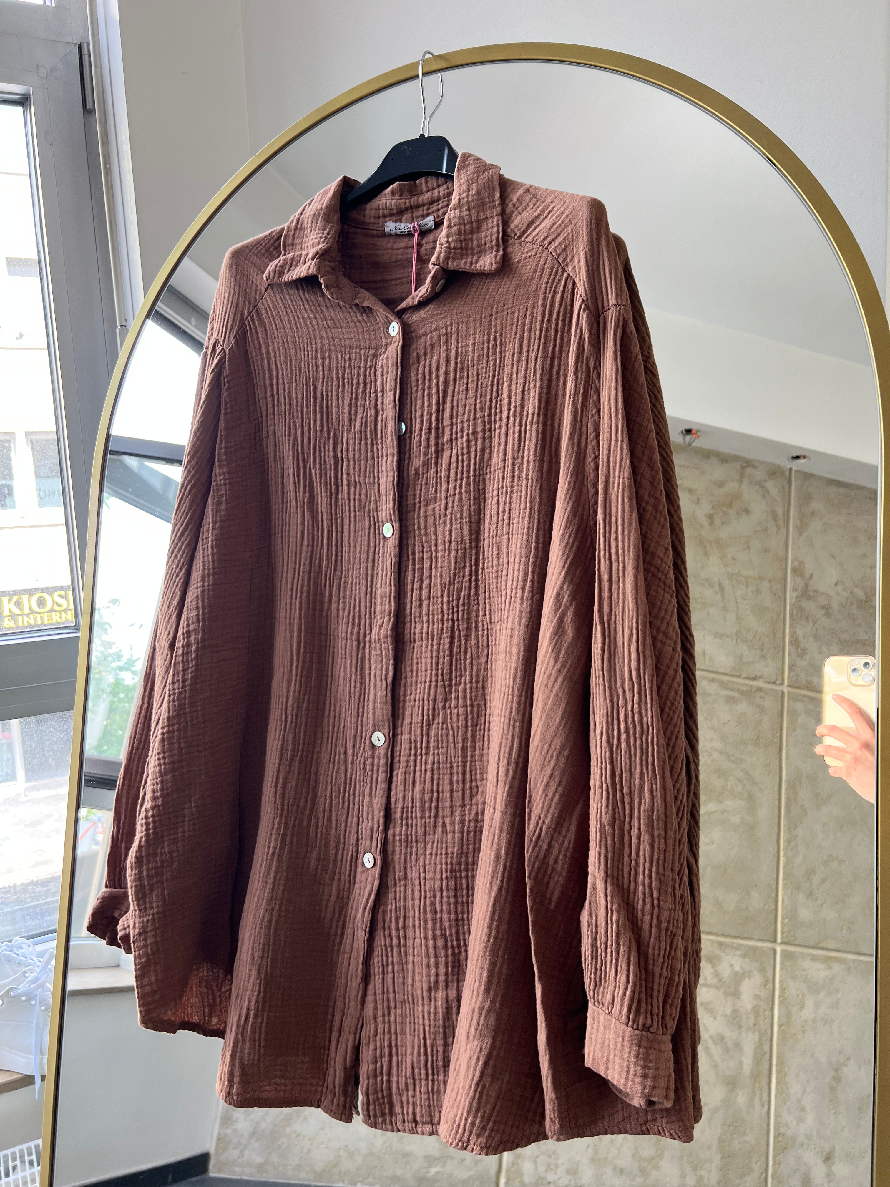 Oversized Musselin Bluse