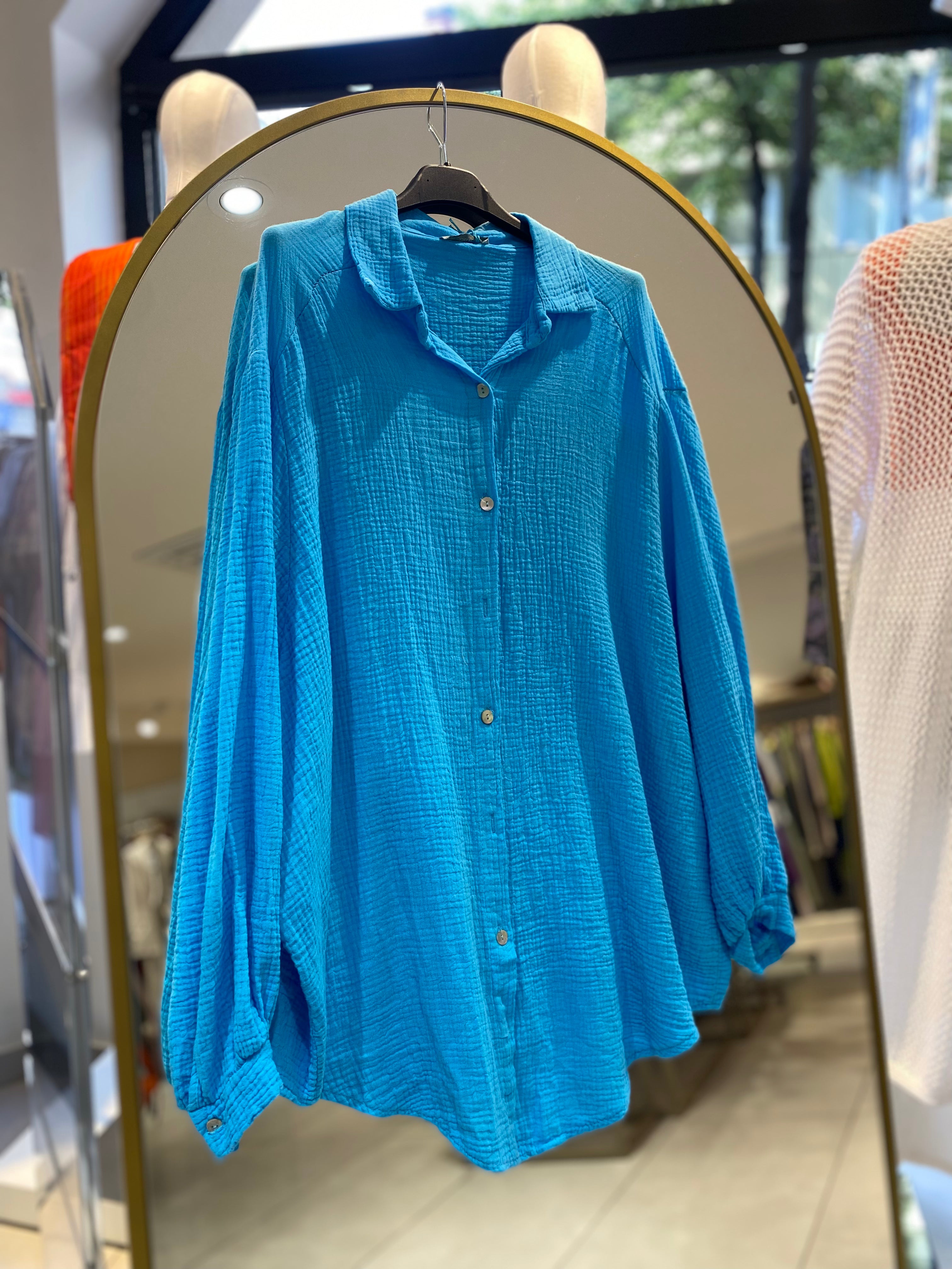 Oversized Musselin Bluse